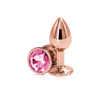Vaivorykštė Rose gold rožinė Mažas Vidutinis didelis 3 dydis nustatytas Širdies formos Metalinis analinis granulės butt plug Papuošalai sekso žaislas, skirtas moterų vyrų