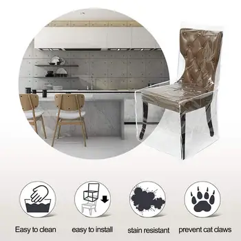 Valgomojo Kėdė Plastiko Apima Universaliųjų Aišku, Kėdės Apsaugų, Skaidrios PVC Apsauginis gaubtas, Restoranų Ir Miegamieji Kilimėliai