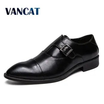 Vancat Vyrų Suknelė, Batai Formalių Batų Dydis-38-47 Klasikinis Taškas Kojų Oda Oxfords Vyrų Mados Verslo vyriški batai, Batų Šalis