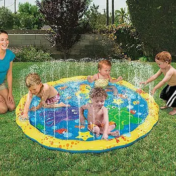 Vandens purškimo kilimėlis baseinas kūdikių balinė kiddie trykšti įdomus baseinas lauke trykšti&splash, Vejos Paplūdimio Žaisti Žaidimą Purkštuvų Sėdynės