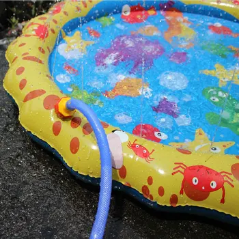 Vandens purškimo kilimėlis baseinas kūdikių balinė kiddie trykšti įdomus baseinas lauke trykšti&splash, Vejos Paplūdimio Žaisti Žaidimą Purkštuvų Sėdynės