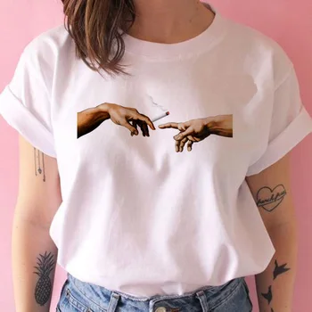 Vaporwave estetinės marškinėliai moterims korėjos grunge ulzzang marškinėlius kawaii 90s harajuku t-shirt moterų streetwear japonijos viršuje tee
