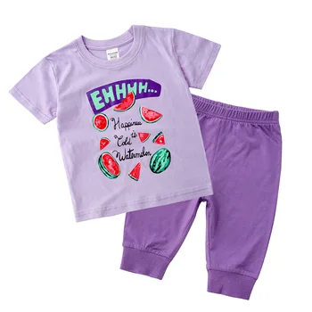 Vasaros 2018 Vaikų drabužių Medvilnės berniukai Trumpas Rankovėmis marškinėliai + kelnės drabužių rinkiniai mergaičių drabužių rinkinys ,prekės ženklo mama & vaikams