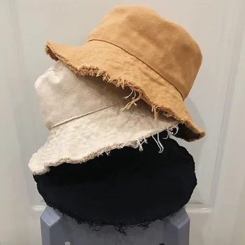 Vasaros 2020 lauko žvejybos skrybėlę nuo saulės kibiro kepurę unisex hip-hop ' o mados žvejys Panamos skrybėlė medvilnės nespalvoti kibirą skrybėlės