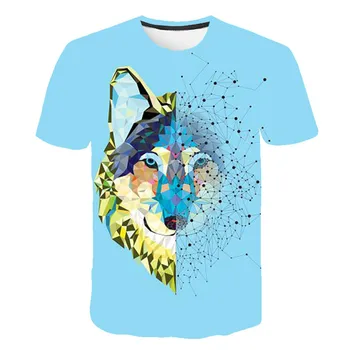 Vasaros 2020 Vėliau kaip Gyvūnų Vilkas Marškinėliai Vyrams 3D Spausdinimo Mielas Juokingas T-shirt Mados O-kaklo Atsitiktinis Trumpas Rankovės harajuku Anime t-shirt