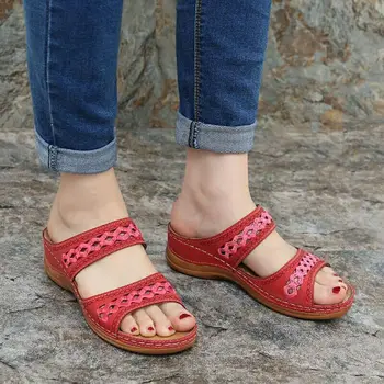 Vasaros atsitiktinis sandalai moterims, batai 2021 naujas kieto patogus pagrindinio ponios batai moterų sandalai, šlepetės moterų pleištai paplūdimio bateliai