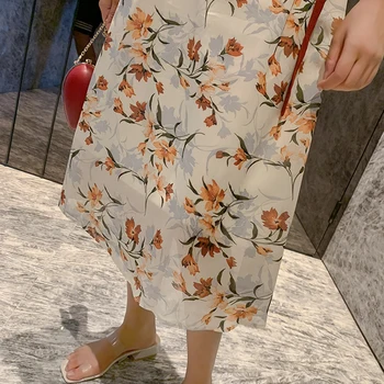 Vasaros Suknelė Moterims 2019 Japonija Stiliaus Seksualus V-kaklo Spausdinti Maxi Suknelės Elegantiška Vintage Plonas Ilgas Šalis Suknelė AIYANGA