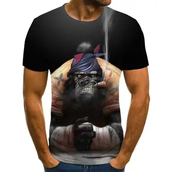 Vasaros T-shirt Mens Geometrinis 3D trimatis Modelis, Skaitmeninis Spausdinimas T-shirt Vyrai trumpomis Rankovėmis Slim Fit Viršūnes Tees