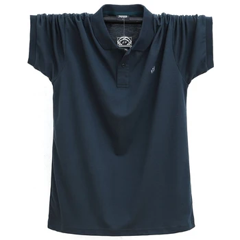 Vasaros Verslo atsitiktinis vyriški trumparankoviai polo marškinėliai didelio dydžio atvartas plius dydžio marškinius banga pusė rankovės 6XL 5XL 4XL