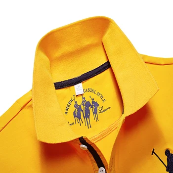 Vasarą Tamsiai Mėlynos Spalvos trumpomis Rankovėmis Atsitiktinis Vyrų Polo Marškinėliai Viršuje Drabužius M-4XL