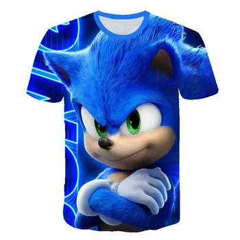 Vasarą Vėsu, Sonic The Hedgehog Vaikus, Drabužiai, Sonic, T-marškinėliai Berniukams, Marškinėliai T Vaikas Mergina Viršūnes Paauglys Mergaitę šluostės Berniukas Marškinėlius skandalas