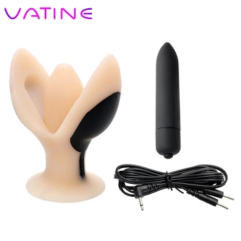 VATINE Silikono Analinis Kaištis Vibratorius Sekso Produktai Sekso Žaislai Moterims, Prostatos Masažas Elektros Smūgio Atidarymo Butt Plug