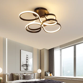 VEIHAO Kūrybos balta modernios LED lubų šviesos gyvenimo kambario, miegamasis susitikimų kambarys RC tamsos aukso lubų lempa apšvietimas