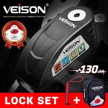 VEISON Vandeniui Motociklų Signalizacijos Motociklo Užraktas Plieno Disko Užrakto Saugumą Kovos Vagystės Dviračio Užraktas Moto Signalizacija Diskiniai stabdžiai lock #