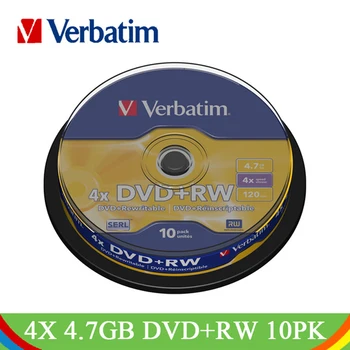 Verbatim 4x 4,7 GB, DVD+RW Tuščią Diską 10pk Veleno Daug Didmeninės Originalių Firminių Perrašomąjį Diską Žiniasklaidos Kompaktiškas Duomenų Saugojimo DVD