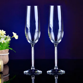 Vestuvių Šampanas Stiklo Kristalų Skrudinimas Fleitos Raudono Vyno Stiklo Goblet Vestuvių Dovanos