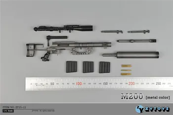 Vienam-pardavimo 1/6 Masto M200 Šautuvas Modelis ZY15-11 Juodasis Geležies Spalva Ne Išorinio Langelį Tinka 12