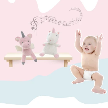 Vienaragis Minkšti Pliušiniai Žaislai Kūdikiams Ramina Pliušinis žaislas Lėlės Baby Dramblys Vienaragis Triušis Dinozaurų Barškutis Kūdikiui Bendrovė Lėlės, Skudurines Žaislas
