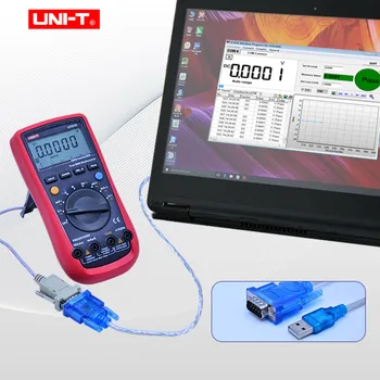 VIENETO UT61A/ UT61B/UT6C/UT6D/UT6E skaitmeninis multimetras auto asortimentą multimetro PC Jungtis AC DC Voltmeter Ammeter testeris+RS232-USB