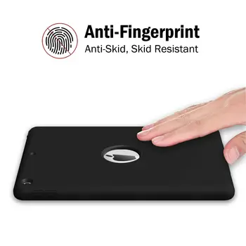 Vientisos spalvos Smart case for Apple iPad 10.2 2019 7 kartos minkšto silikono atveju apačioje PU odos atgal atsparus smūgiams smart case