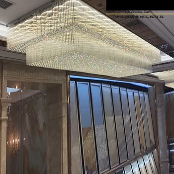Viešbučio projektą apšvietimo užsakymą stačiakampio formos fojė lubų lempa, keramikos, juvelyrikos salonas pardavimo smėlio stalo šviestuvo led apšvietimas