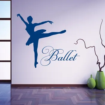 Vinilo Lipdukas Baleto Šokėjas Šoka Balerinos Sienos Lipdukas Mokyklos vaiko Kambarys Namų Dekoro Miegamasis Art vinyl Decal Mergaitėms, M-50