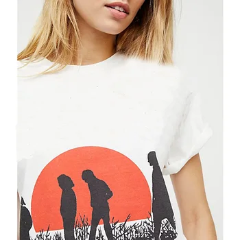 Vintage Marškinėliai Moterims Vasaros Negabaritinių Estetinės Laukia Saulės Grafinis Medvilnės White Tee Viršūnes Drabužius Moterų Plius Dydis