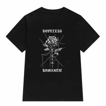 VIP HJN Japonų Stiliaus Gėlių Spausdinti Gotikos T-Shirt Moterų Grunge Estetinės Pastelinių Goth T-shirts Edgy Mados Viršūnes