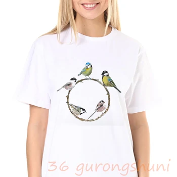 Viršūnės Juokinga Kakadu Papūga grafinis t marškinėliai tees paukščių spausdinti marškinėlius goth marškinėliai moterims grunge estetinės drabužių streetwear tumblr