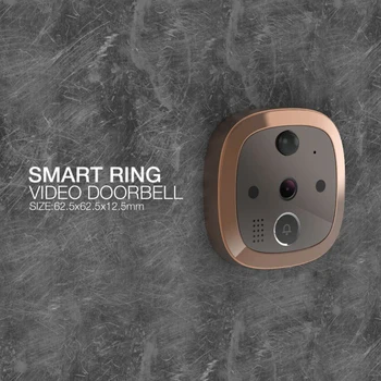 VODOOL Smart IP WI-fi durų skambutį Vaizdo Domofonas 4.3 colių LCD Skaitmeninis Fotoaparatas Doorbell Home Security Akių Akutė Viewer Žiedas