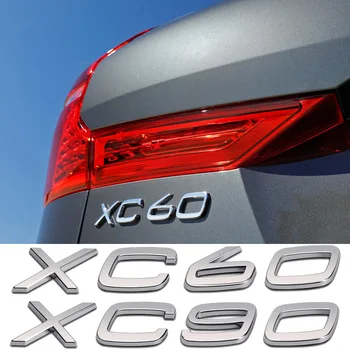 Volvo XC60 XC90 Priekiniai Kamieno Raidžių Logotipo Lipdukas 3D ABS Ženklelis Apdaila Dekoro Aksesuarai, Auto Uodega Žodis Lentele Automobilių Tiuningas