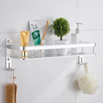 Vonios lentyna prie sienos tvirtinamas rankšluosčių džiovykla klijais įklijuoti triple pakopos šampūnas turėtojas odininkas sienos lentynos tualetas shelfs organizatorius stovo