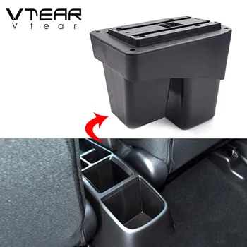 Vtear Honda WRV automobilių porankiu oda laikymo dėžutė, USB porankis automobilių stiliaus ABS interjero detalių centras konsolės priedai 2018