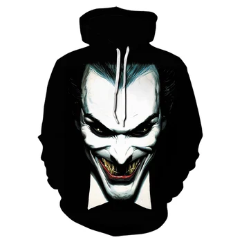 Vyrai Hoodies Siaubo Joker Bliuzono Palaidinukė Cosplay Sportinę Tracksuit Naujas Filmas TAI Pennywise Klounas Stephen King 3D Spausdinimo Vyrai