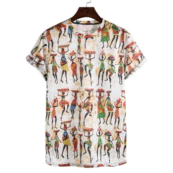 Vyriški 3D Print T-shirt, Derliaus, O Kaklas Trumpas Rankovės Harajuku Vyrų Tees Marškinėliai Vasaros Havajų Marškinėliai Atsitiktinis Paplūdimio T-shirt