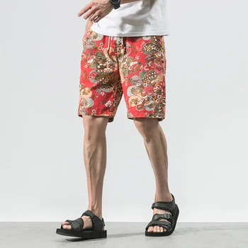 Vyriški Bermudai Šortai, Medvilnės, Lino Laisvalaikio Šortai Vyrams Kinų Stiliaus Streetwear Trumpas Kelnes Žmogus 2020 Metų Vasaros Didelio Dydžio Dropshipping