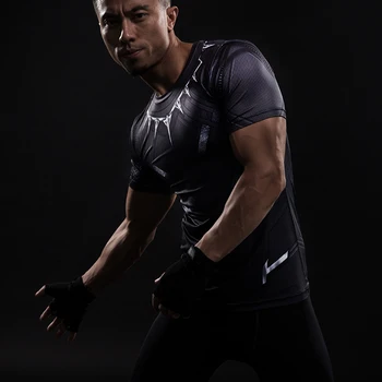 Vyriški cosplay trumparankoviai marškinėliai vasaros mados fitneso quick dry raumenų stora sporto vyriški T-shirt 2020 m.