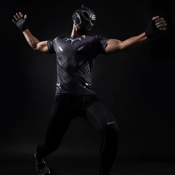 Vyriški cosplay trumparankoviai marškinėliai vasaros mados fitneso quick dry raumenų stora sporto vyriški T-shirt 2020 m.