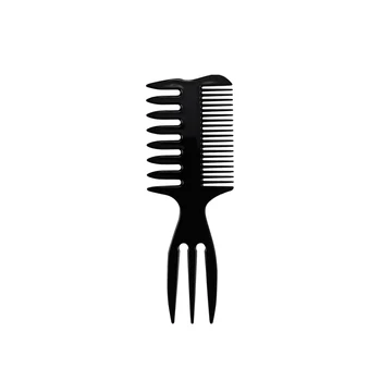 Vyriški rankena naftos-galvos šukos Didelio dantų, susivėlęs garbanotas plaukų šukos Retro stiliaus barzda naftos šukos, plaukų kirpimo įrankis platus-dantų šukos