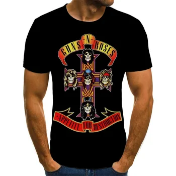 Vyriški siaubo, T-marškinėliai, mados naujokas vasaros 2020 m., vyriški trumpomis rankovėmis T-shirt, nereguliarus trys roko zombie atspausdintas T-shirt