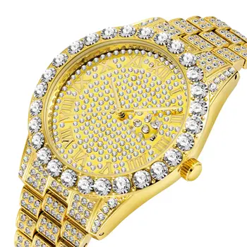 Vyriški Žiūrėti 2019 populiariausi Prabangos Prekės Aukso Vyrų Mados Laikrodžiai Vyrams Big Diamond Apyrankės Prabangių Laikrodžių Vyrams