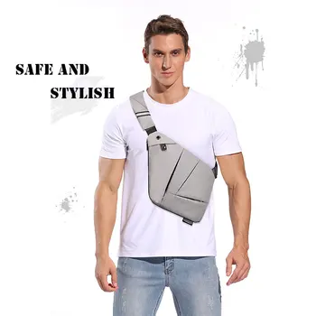 Vyrų krūtinės krepšys, skaitmeninis ginklą maišelį messenger juosmens krepšys multi-funkcija asmens pečių maišą anti-theft maišelį 2020 Naujas