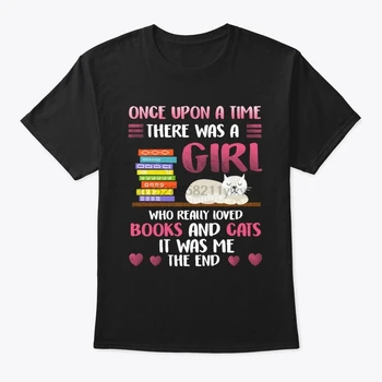 Vyrų marškinėliai Gimtadienio Knygos ir kačių Mylėtojas T-shirt tshirts Moterys t-shirt