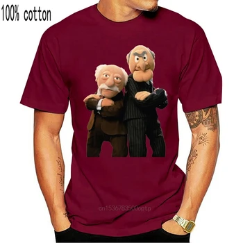 Vyrų marškinėliai Statler ir rūmuose waldorf Muppet Medvilnės trumpomis Rankovėmis juokinga t-shirt suvenyrinius marškinėlius moterims