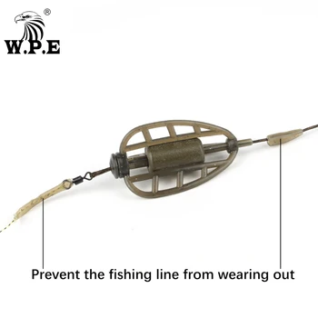 W. P. E Europos karpių žūklės reikmenys, plaukų 1 komplektas rankų darbo žvejybos reikmenys, 40g-80g Lyderis Core Linija žvejybos Grupės рыбалка