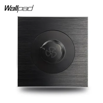 Wallpad L6 Satin Black Metalo Ventiliatoriaus Greičio Reguliatorius Valdiklio Jungiklį Aliuminio Plokštės 450W