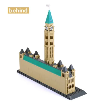 WANGE 608Pcs Pasaulio Miestas, Žymus Kanados Parlamento Pastato Garsaus Didelis Architektūra, Statyba Blokai Modelis, Švietimo Žaislas