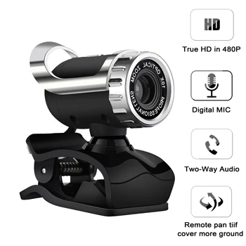 Webcam PC Kompiuteris Kameros su Built-in HD mikrofonas Clip-on Digital Video Webcamera kamera 