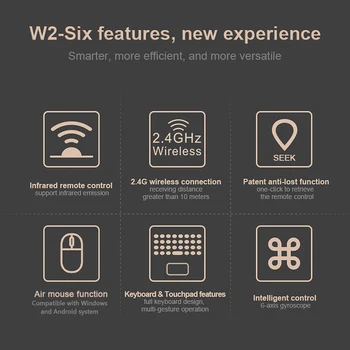Wechip W2 2.4 G Air Mouse Belaidė Klaviatūra su Touchpad Pele Spindulių Nuotolinio Valdymo Android TV BOX PC Projektorius