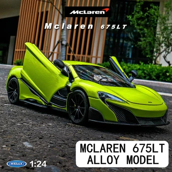 Welly 1:24 McLaren 675LT automobilių apdailos surinkimo dovana žaislas liejimo modelis berniukas žaislas
